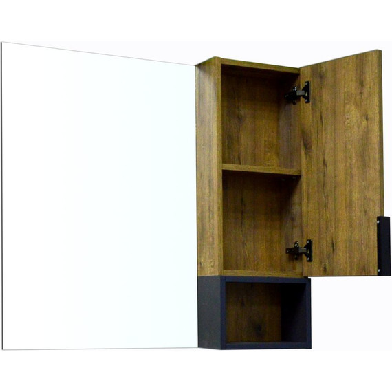 Зеркало-шкаф Azario Gris 90 см CS00080416, дуб веллингтон - фото 2