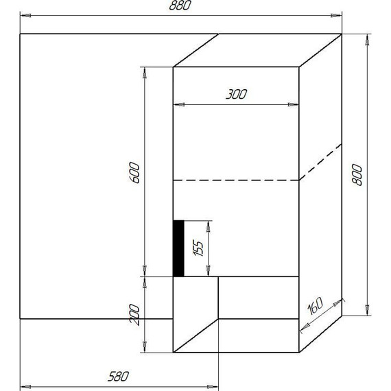 Зеркало-шкаф Azario Gris 90 см CS00080416, дуб веллингтон - фото 3
