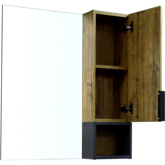 Зеркало-шкаф Azario Gris 75 см CS00080419, дуб веллингтон - фото 2