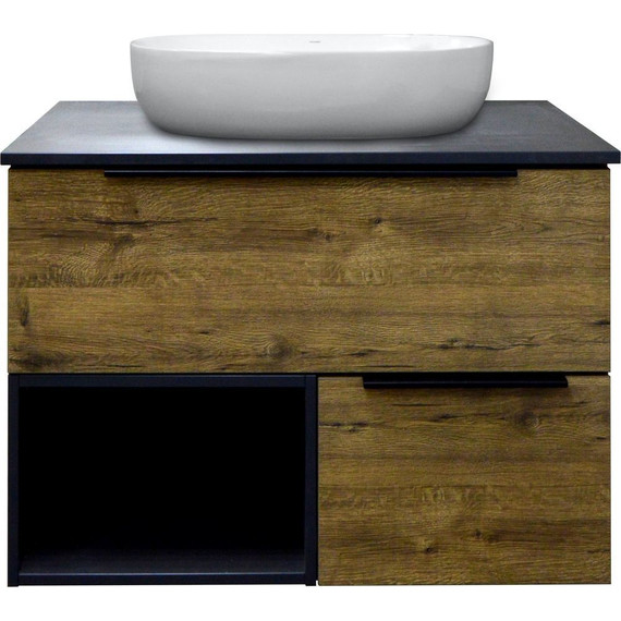 Тумба подвесная со столешницей Azario Gris 90 см CS00080423, дуб веллингтон - фото, картинка 2 Тумба подвесная со столешницей Azario Gris 90 см CS00080423, дуб веллингтон - фото 2