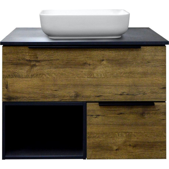 Тумба подвесная со столешницей Azario Gris 90 см CS00080423, дуб веллингтон - фото, картинка 4 Тумба подвесная со столешницей Azario Gris 90 см CS00080423, дуб веллингтон - фото 4