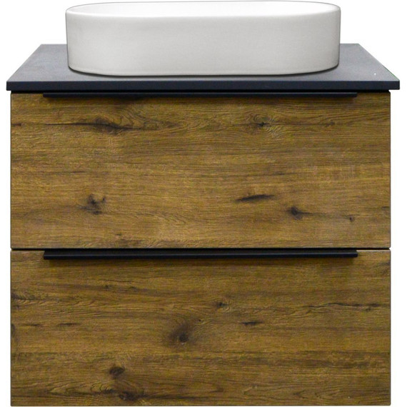 Тумба подвесная со столешницей Azario Gris 75/2 см CS00080424, дуб веллингтон - фото, картинка 2 Тумба подвесная со столешницей Azario Gris 75/2 см CS00080424, дуб веллингтон - фото 2