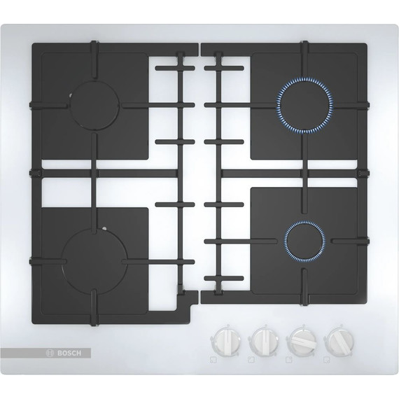 Газовая варочная поверхность Bosch Serie 4 PNP6B2B92R (белое стекло) - фото 