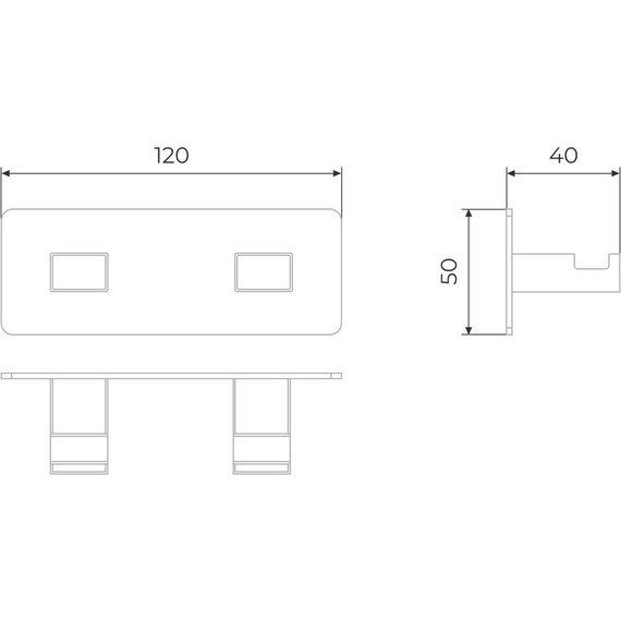 Двойной крючок Timo Selene 10014/00 - фото 2