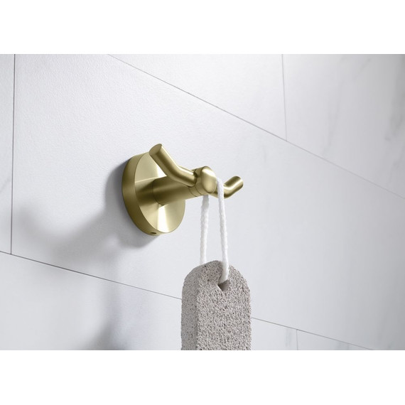 Двойной крючок Timo Saona 13012/17, цвет золото матовое - фото 3