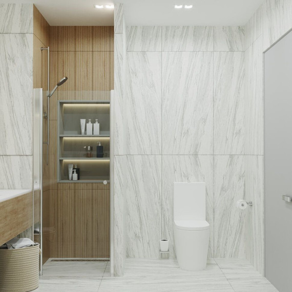 Душевая дверь Тритон Уно 70 см, алюминий/прозрачное - фото 4