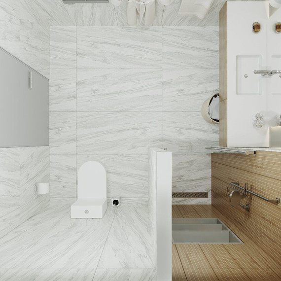 Душевая дверь Тритон Уно 70 см, алюминий/прозрачное - фото 6