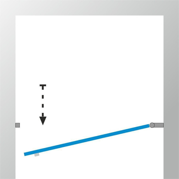 Душевая дверь Тритон Уно 70 см, алюминий/прозрачное - фото 8