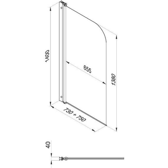 Шторка для ванны Triton Соло, хром/прозрачное - фото 9