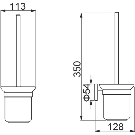 Ёршик для унитаза Timo Saona 13061/18, цвет чёрное золото - фото 7