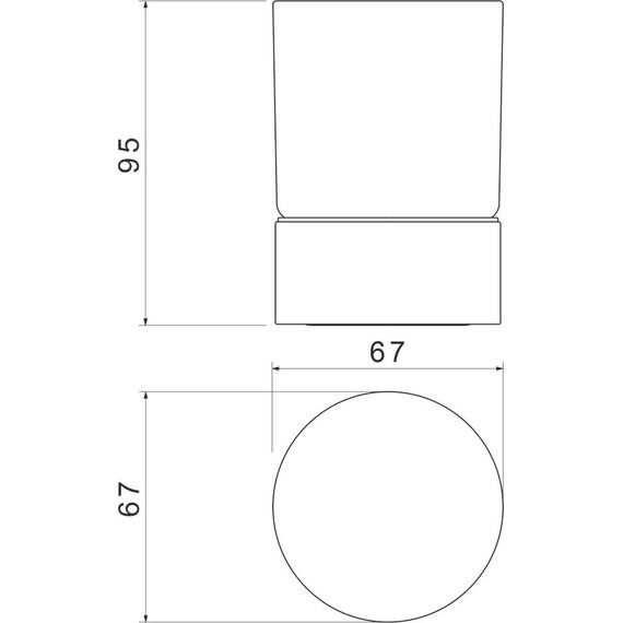 Стакан для зубных щеток Timo Saona 13231/03, цвет чёрный - фото 2