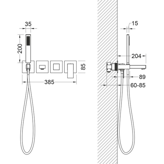 Смеситель для ванны Timo Selene 2014/17YSM, золото матовое - фото 4