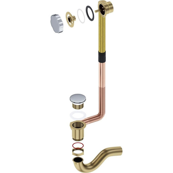 Сифон для ванны Timo 8004/00 хром/золото - фото 2