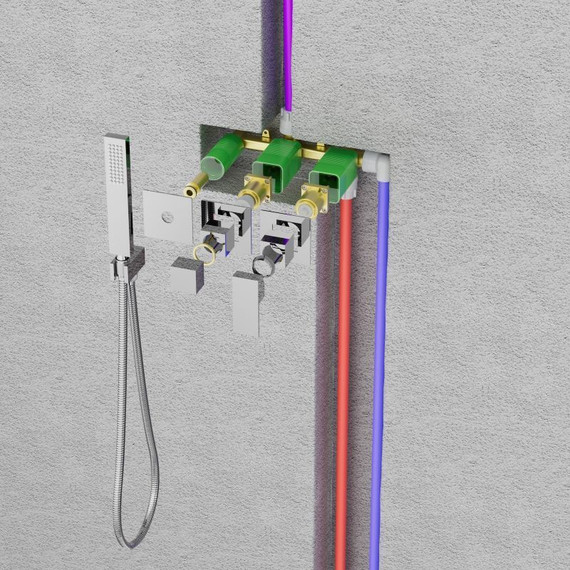 Душевая система для душа Timo Selene SX-2129/03SM, чёрный - фото 3