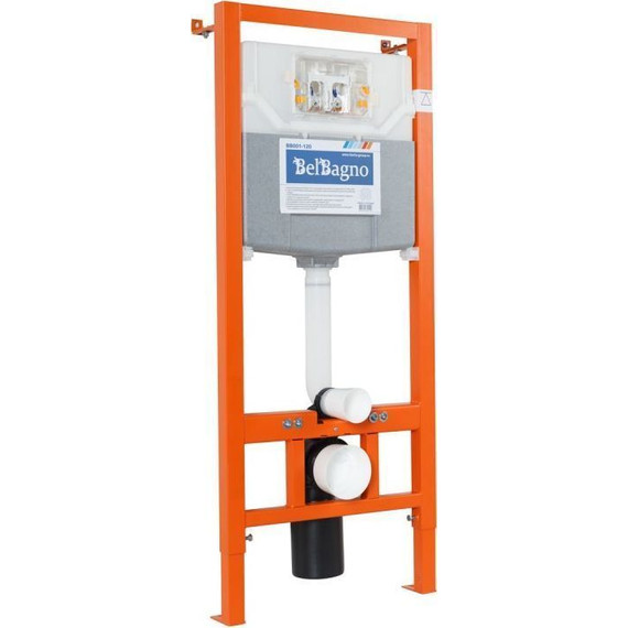 Инсталляция для унитаза BelBagno BB001-120/BB014-SR-BIANCO (кнопка Sfera, цвет белый) - фото, картинка 5 Инсталляция для унитаза BelBagno BB001-120/BB014-SR-BIANCO (кнопка Sfera, цвет белый) - фото 5