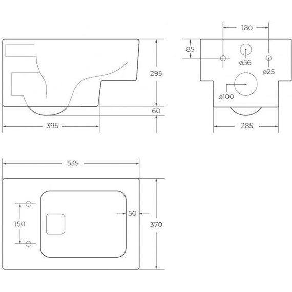 Инсталляция BelBagno BB002-80 с подвесным безободковым унитазом Cezares Cadro CZR-4823-CHR/CZR4823SC/BB002-80/BB011-MR-CHROME.M (кнопка смыва Marmi, хром матовый) - фото 9