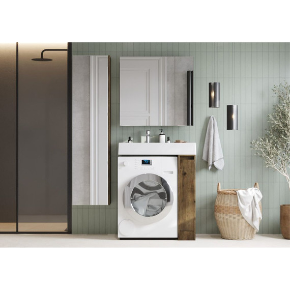 Тумба напольная с раковиной-столешницей Акватон Лондри 80 см 1A2671K1LHDR0, дуб рустикальный - фото 8