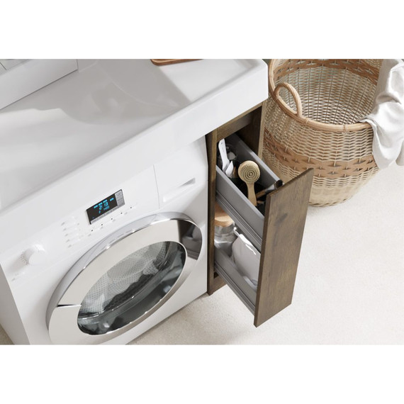 Тумба напольная с раковиной-столешницей Акватон Лондри 80 см 1A2671K1LHDR0, дуб рустикальный - фото 9