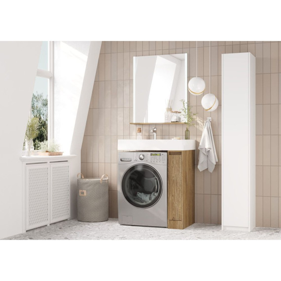 Тумба напольная с раковиной-столешницей Акватон Лондри 80 см 1A2671K1LHDY0, дуб кантри - фото 7