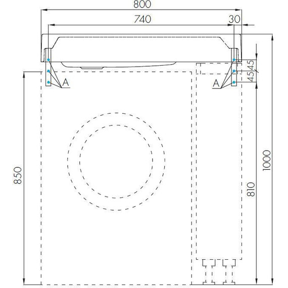 Тумба напольная с раковиной-столешницей Акватон Лондри 80 см 1A2671K2LHDY0, дуб кантри/белый - фото 13