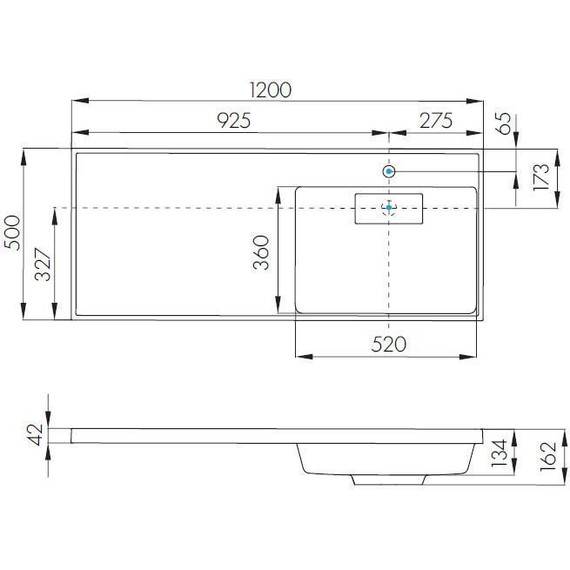 Тумба напольная с раковиной-столешницей Акватон Лондри 120 см 1A2669K2LHDY0 (раковина справа) дуб кантри/белый - фото 12