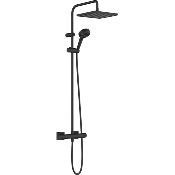 Душевая стойка с термостатом Hansgrohe Vernis Shape Showerpipe 240 1jet 26427670, черный матовый - фото 
