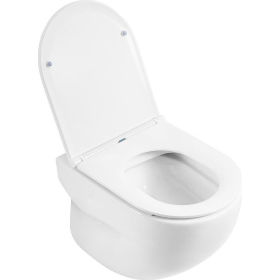 Инсталляция с подвесным безободковым унитазом BelBagno Onda BB066CHR/BB870SC/BB002-80/BB014-SR-BIANCO (кнопка смыва Sfera, белый) - фото 6