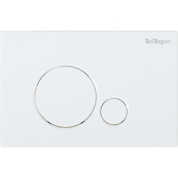 Инсталляция с подвесным безободковым унитазом BelBagno Onda BB066CHR/BB870SC/BB002-80/BB014-SR-BIANCO (кнопка смыва Sfera, белый) - фото 4