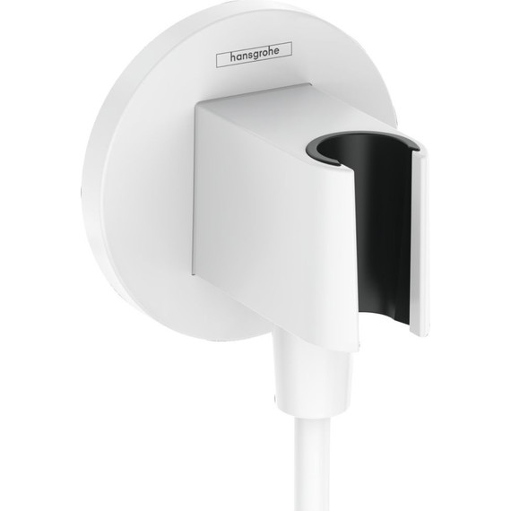 Шланговое подсоединение с держателем Hansgrohe FixFit Porter S 26888700, белый матовый - фото 