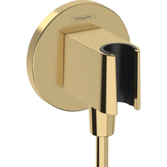 Шланговое подсоединение с держателем Hansgrohe FixFit Porter S 26888990, полированное золото - фото 