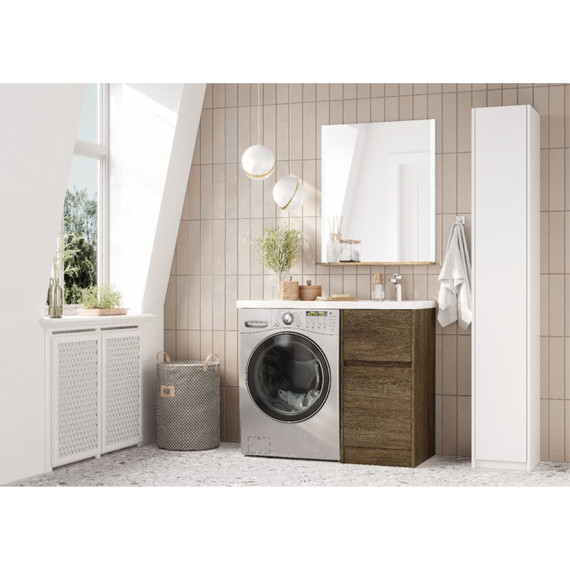 Тумба напольная с раковиной-столешницей Акватон Лондри 105 см 1A2670K1LHDY0 (раковина справа) дуб кантри - фото 8