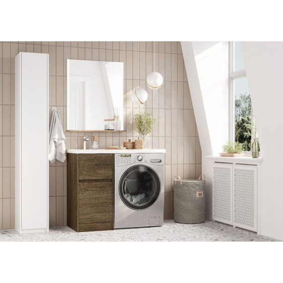 Тумба напольная с раковиной-столешницей Акватон Лондри 105 см 1A2670K1LHDY0 (раковина слева) дуб кантри - фото 8