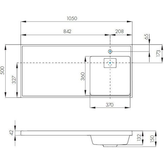 Тумба напольная с раковиной-столешницей Акватон Лондри 105 см 1A2670K1LHDY0 (раковина справа) дуб кантри - фото 12