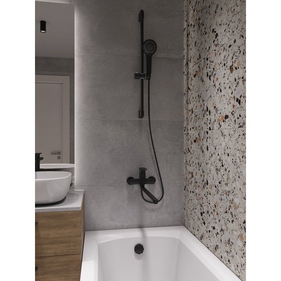 Смеситель для ванны Cersanit Brasko Black 64092, черный, Цвет производителя: чёрный - фото 13