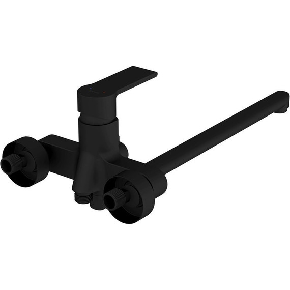 Смеситель для ванны Cersanit Brasko Black 64092, черный, Цвет производителя: чёрный - фото 6