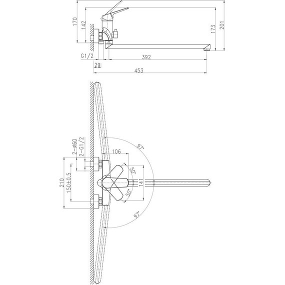 Смеситель для ванны Cersanit Flavis 64093 - фото 15
