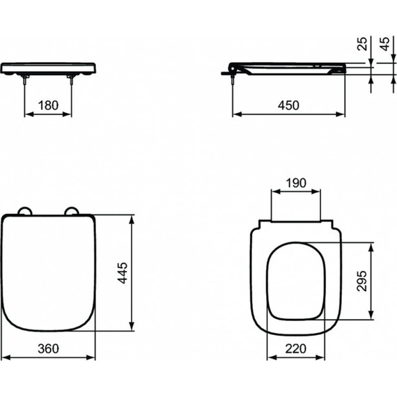 Сиденье с крышкой для унитаза Ideal Standard i.life A микролифт T453001 - фото 4