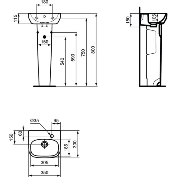 Пьедестал Ideal Standard I.Life A T471401 - фото 4