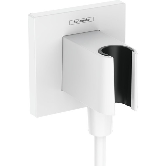 Шланговое подсоединение с держателем Hansgrohe FixFit Porter E 26889700, белый матовый - фото 