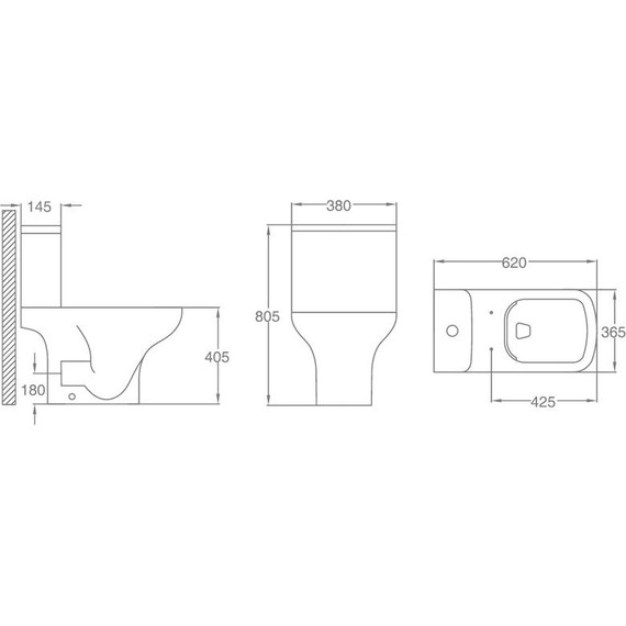 Унитаз-компакт безободковый Azario Alba AZ-8323 с крышкой дюропласт - фото 3