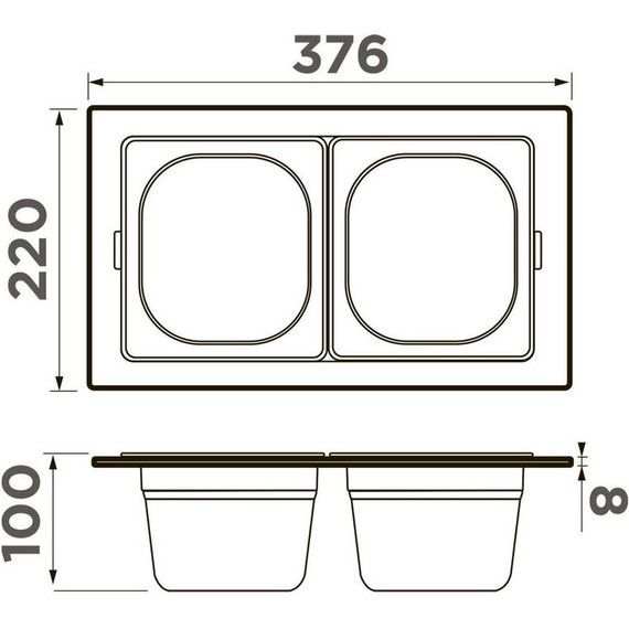 Контейнер для кухонной мойки Omoikiri DC-04-2 IN 4999084 - фото 2