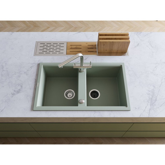 Кухонная мойка Omoikiri Kitagawa 86-2 WG 4993731, wind green, Цвет производителя: wind green - фото 3