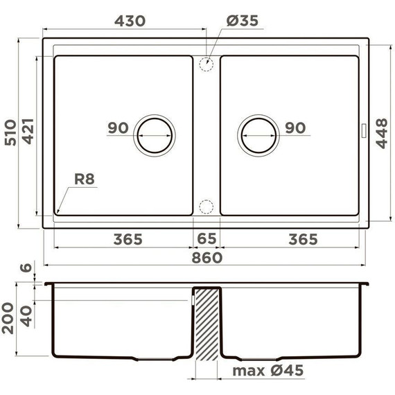 Кухонная мойка Omoikiri Kitagawa 86-2 WH 4993806, белый, Цвет производителя: белый - фото 2