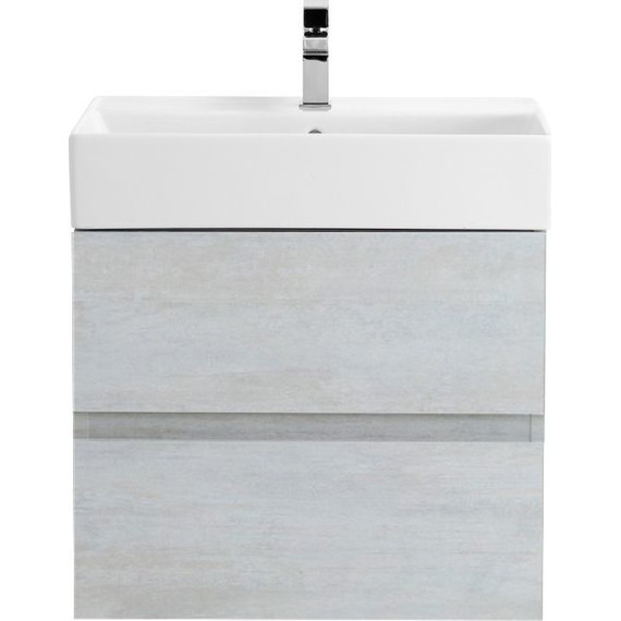 Тумба подвесная с раковиной Cezares MOLVENO 46-60-2C-SO-LB 60 см, Legno Bianco - фото 