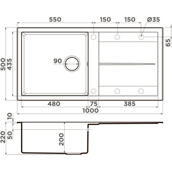 Кухонная мойка Omoikiri Sumi 100A WH 4997108, белый, Цвет производителя: белый - фото, картинка 2 Кухонная мойка Omoikiri Sumi 100A WH 4997108, белый, Цвет производителя: белый - фото 2
