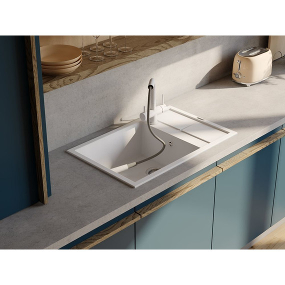 Кухонная мойка Omoikiri Sumi 78A-LB WH 4997100, белый, Цвет производителя: белый - фото 3