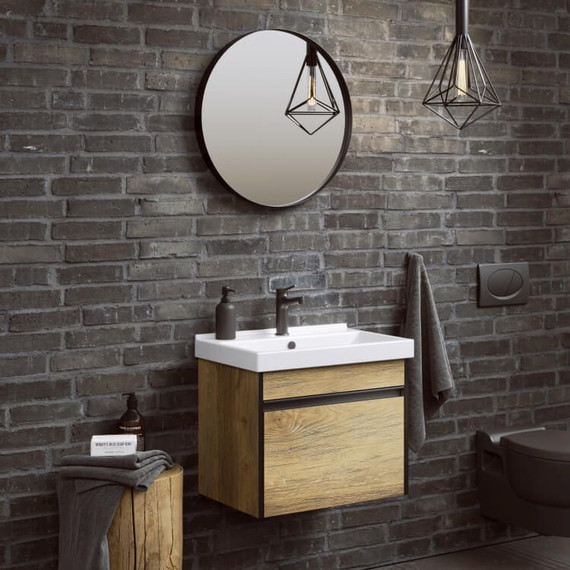 Тумба подвесная с раковиной Aqwella Urban 60 см URB0106DB, дуб балтийский, Цвет фасада: тёмное дерево - фото, картинка 6 Тумба подвесная с раковиной Aqwella Urban 60 см URB0106DB, дуб балтийский, Цвет фасада: тёмное дерево - фото 6