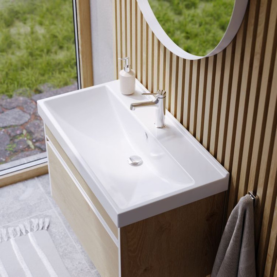 Тумба подвесная с раковиной Aqwella Urban 100 см URB0110DD, дуб давос, Цвет фасада: светлое дерево - фото, картинка 7 Тумба подвесная с раковиной Aqwella Urban 100 см URB0110DD, дуб давос, Цвет фасада: светлое дерево - фото 7