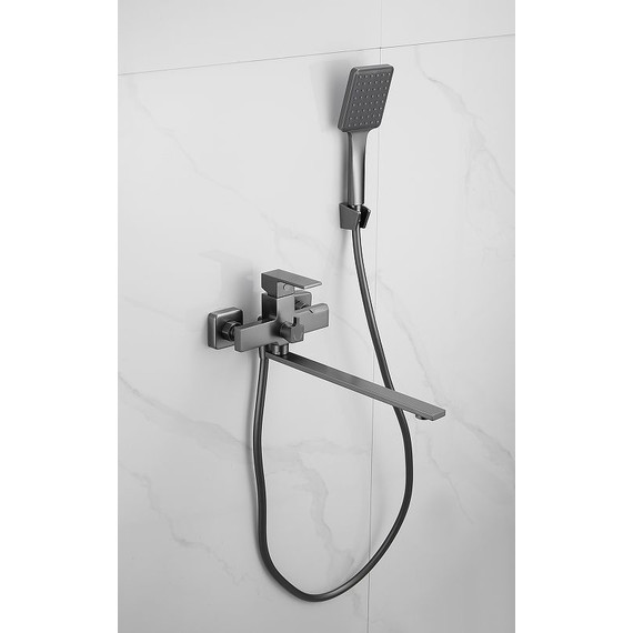 Смеситель для ванны Belz B22613-3, графит, Цвет производителя: оружейная сталь - фото 2