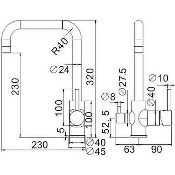 Смеситель для кухни Belz B76802-3, графит, Цвет производителя: оружейная сталь - фото 4